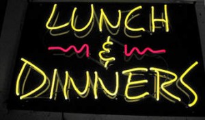 neon lunch and dinner